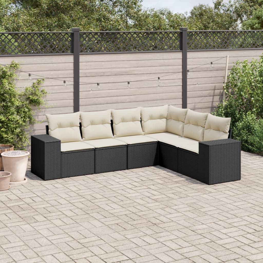 Sofasæt Til Haven 6 Dele Med Hynder Polyrattan Brun