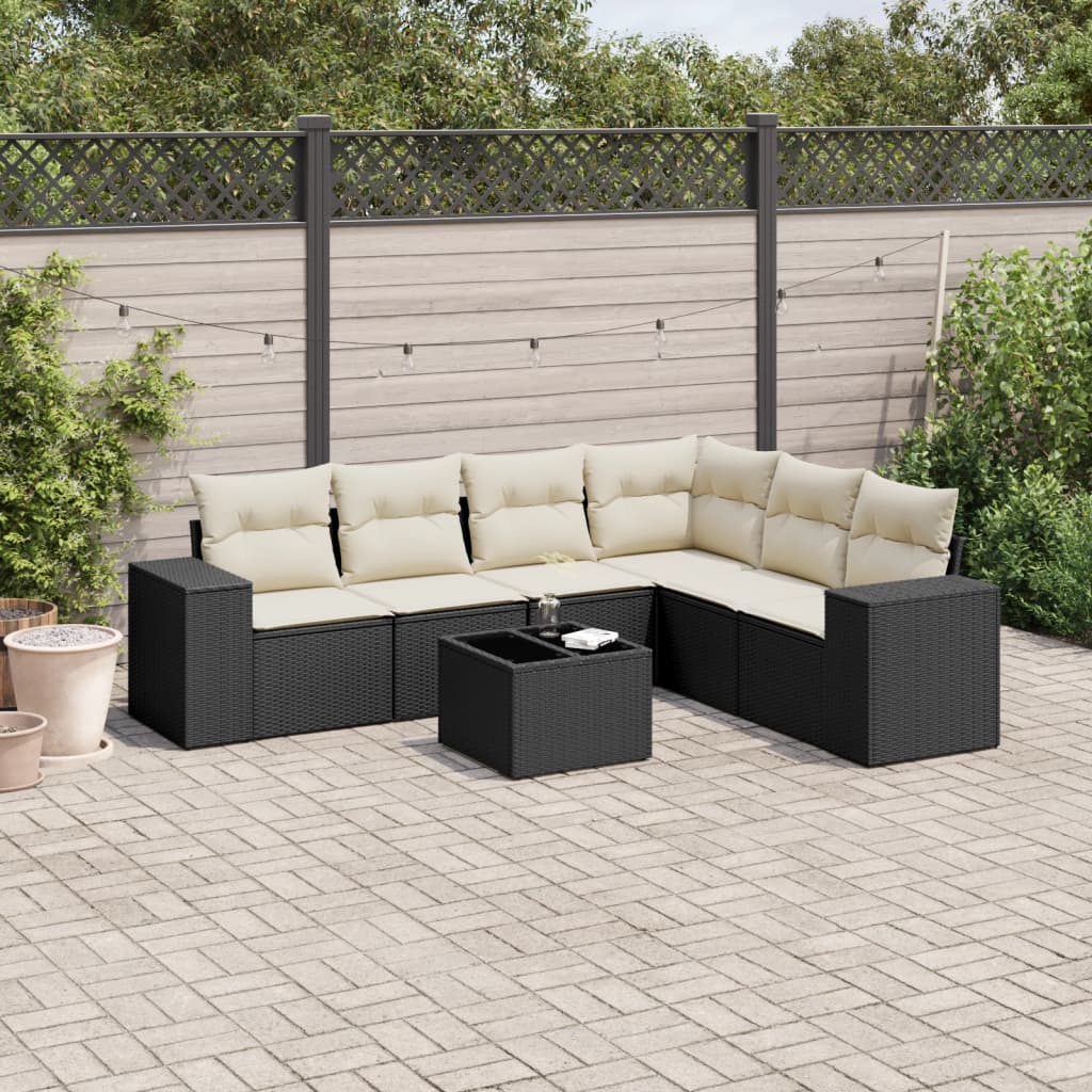 Sofasæt Til Haven 6 Dele Med Hynder Polyrattan Brun