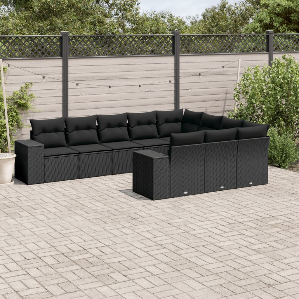 Sofasæt Til Haven 10 Dele Med Hynder Polyrattan Brun