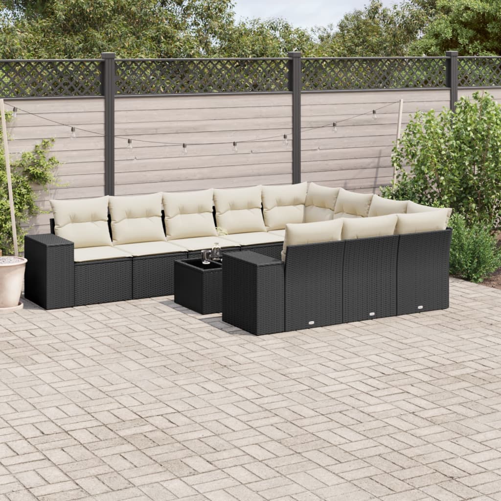 Sofasæt Til Haven 10 Dele Med Hynder Polyrattan Brun