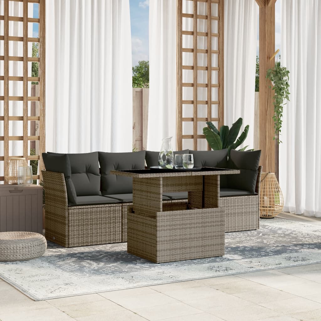 Sofasæt Til Haven 5 Dele Med Hynder Polyrattan