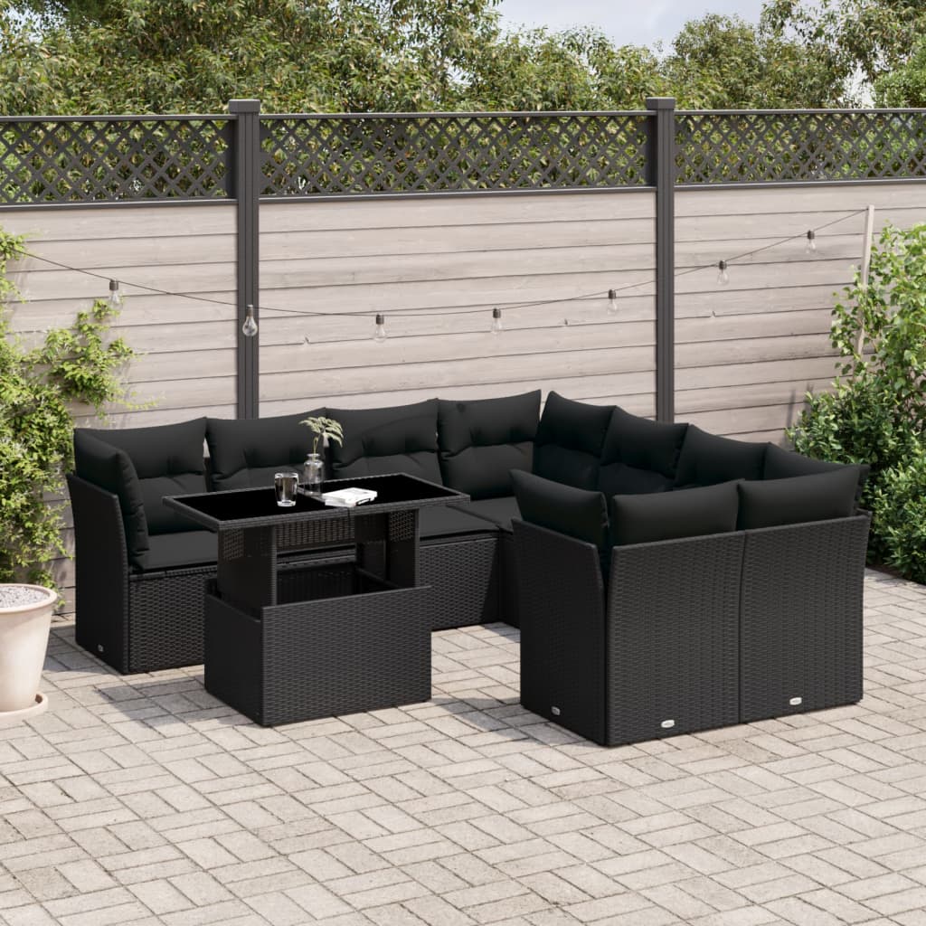 Sofasæt Til Haven 9 Dele Med Hynder Polyrattan