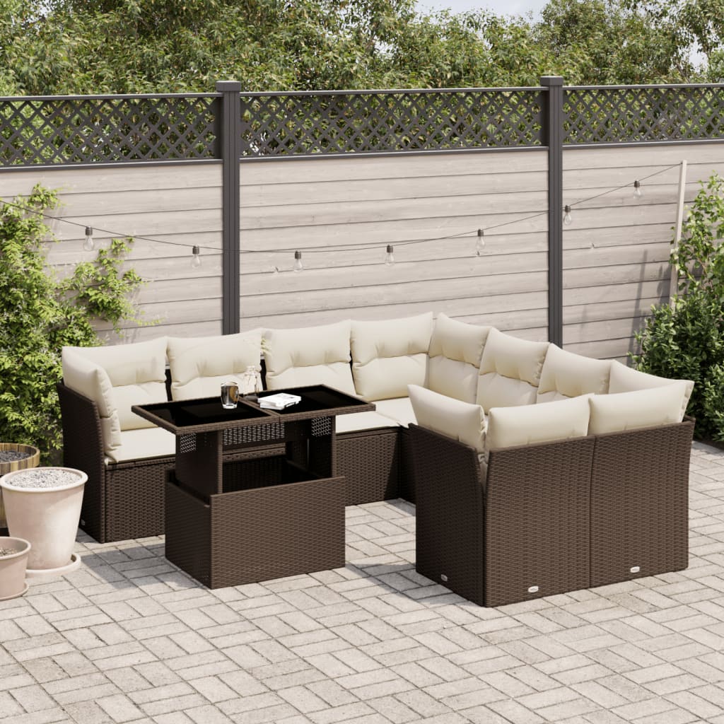 Sofasæt Til Haven 9 Dele Med Hynder Polyrattan