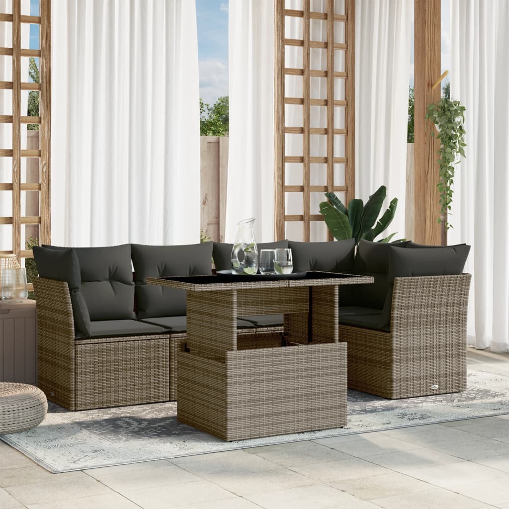 Sofasæt Til Haven 6 Dele Med Hynder Polyrattan