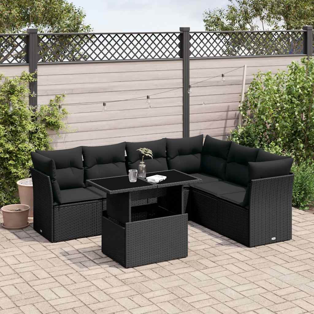 Sofasæt Til Haven 7 Dele Med Hynder Polyrattan