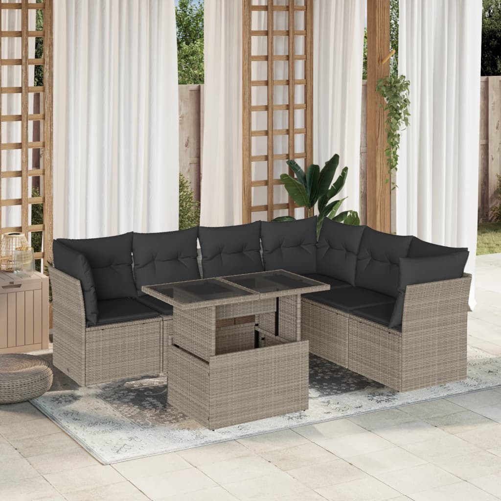 Sofasæt Til Haven 7 Dele Med Hynder Polyrattan
