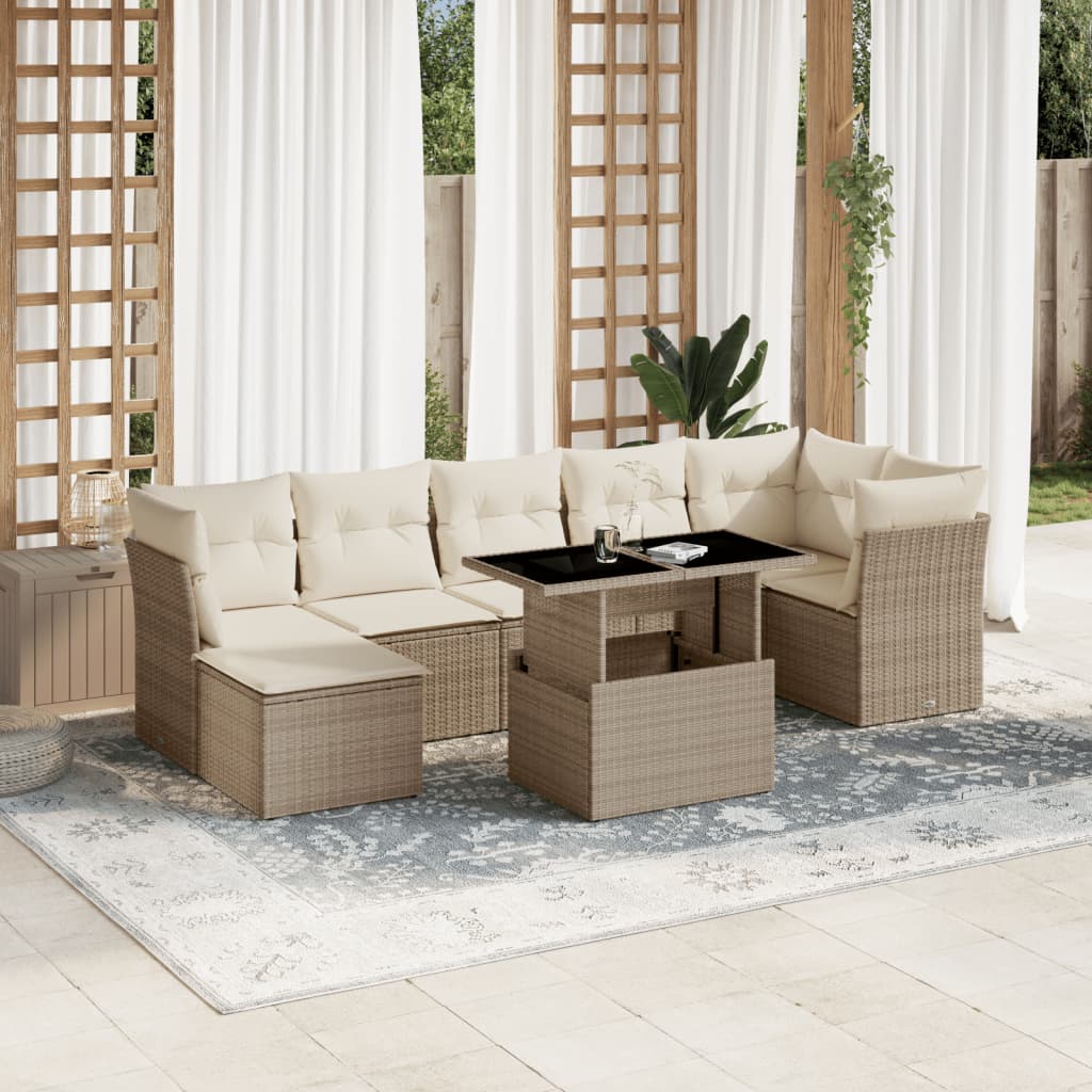 Sofasæt Til Haven 8 Dele Med Hynder Polyrattan
