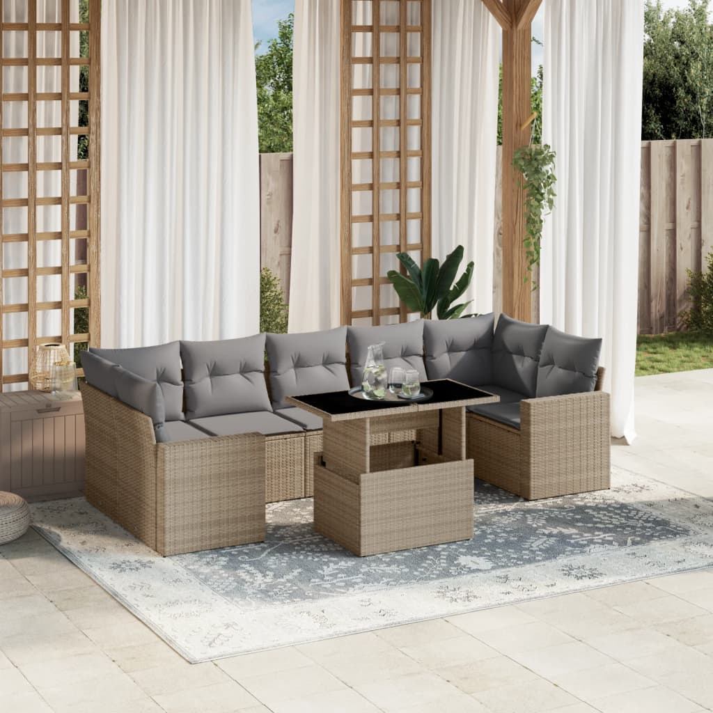 Sofasæt Til Haven 8 Dele Med Hynder Polyrattan