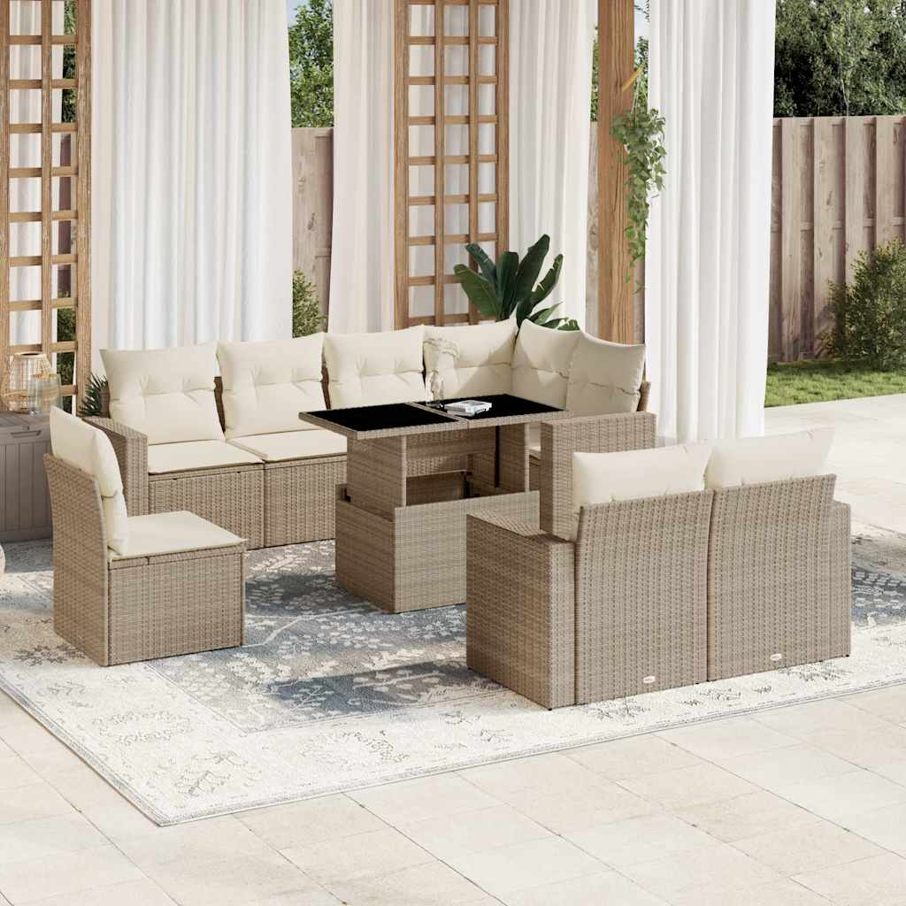 Sofasæt Til Haven 9 Dele Med Hynder Polyrattan