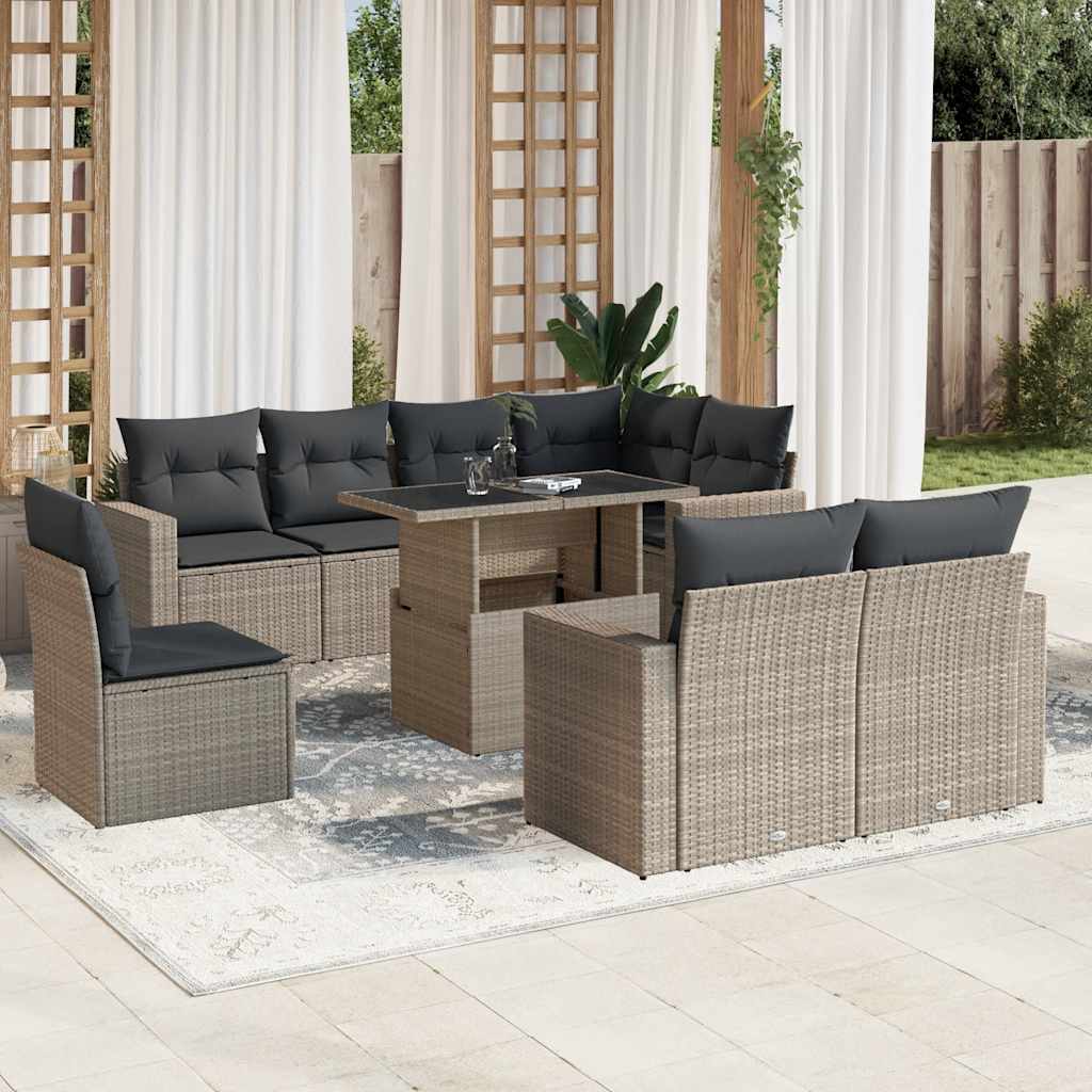 Sofasæt Til Haven 9 Dele Med Hynder Polyrattan