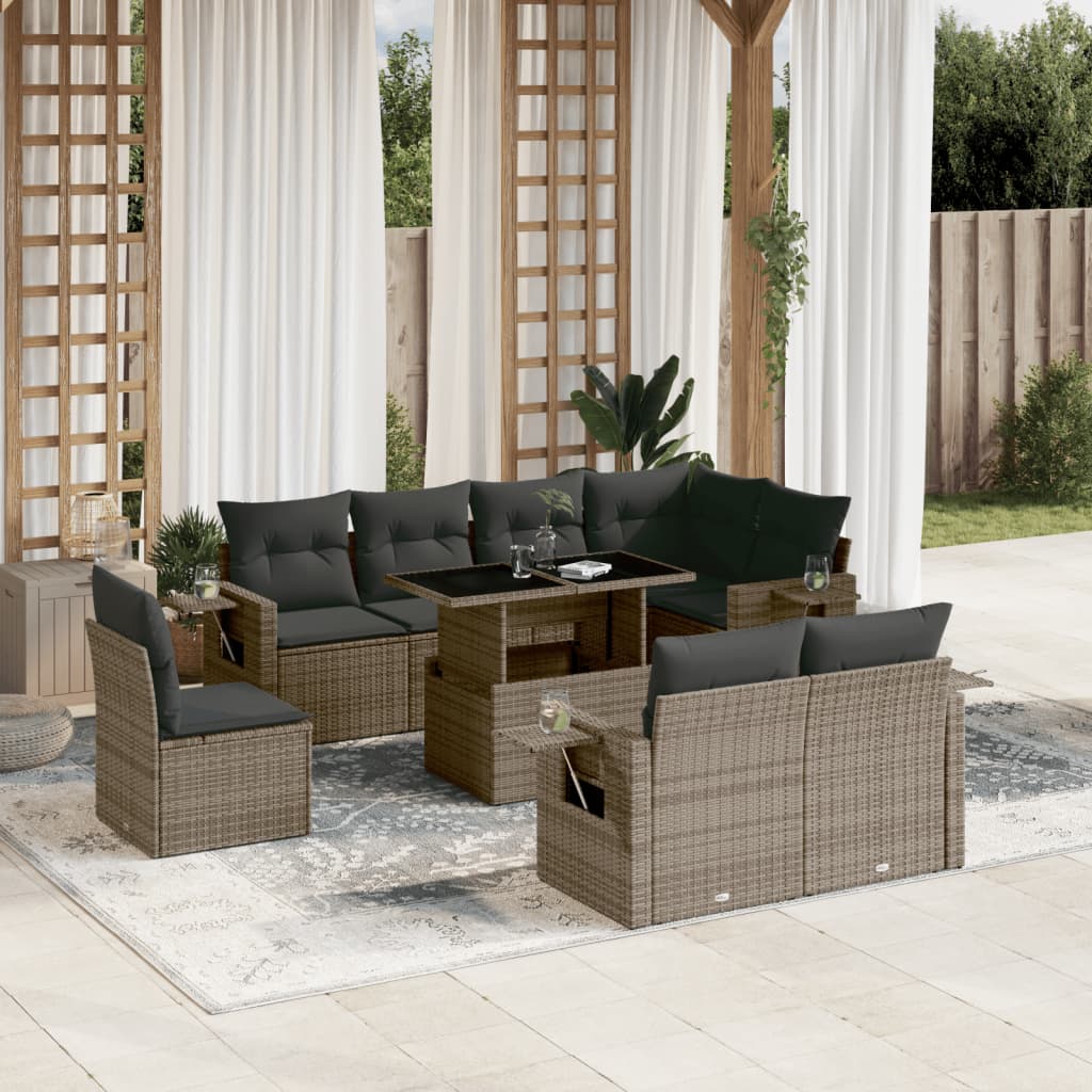 Sofasæt Til Haven 9 Dele Med Hynder Polyrattan