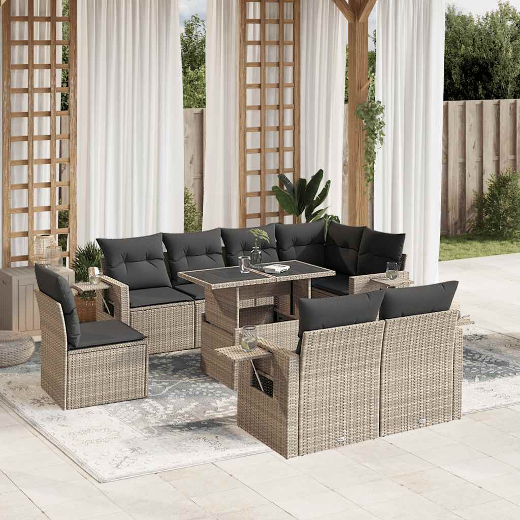 Sofasæt Til Haven 9 Dele Med Hynder Polyrattan