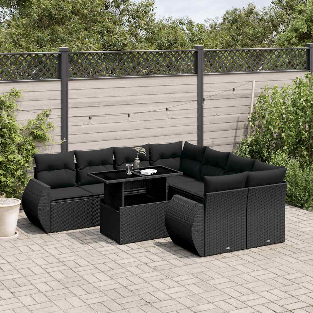 Sofasæt Til Haven 9 Dele Med Hynder Polyrattan Brun