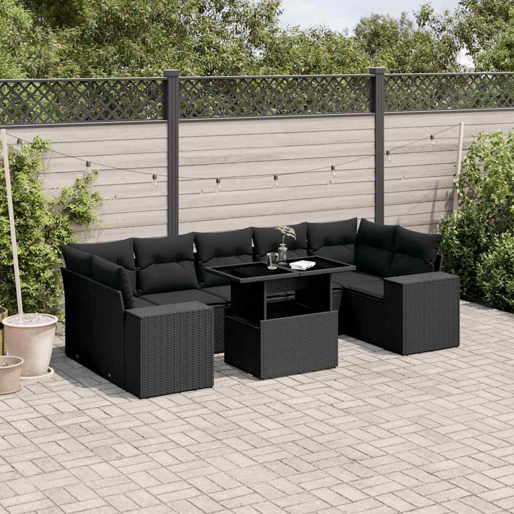 Sofasæt Til Haven 8 Dele Med Hynder Polyrattan Brun