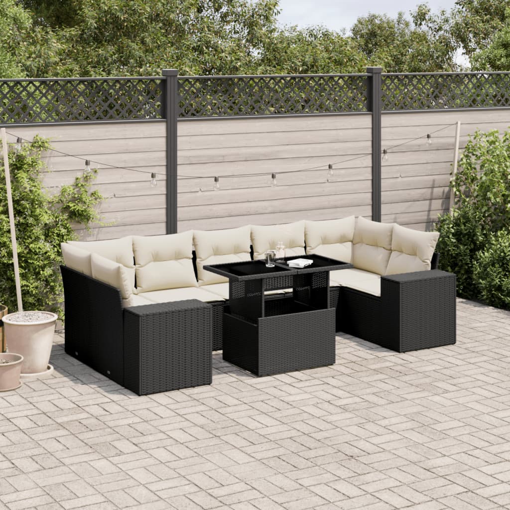 Sofasæt Til Haven 8 Dele Med Hynder Polyrattan Brun
