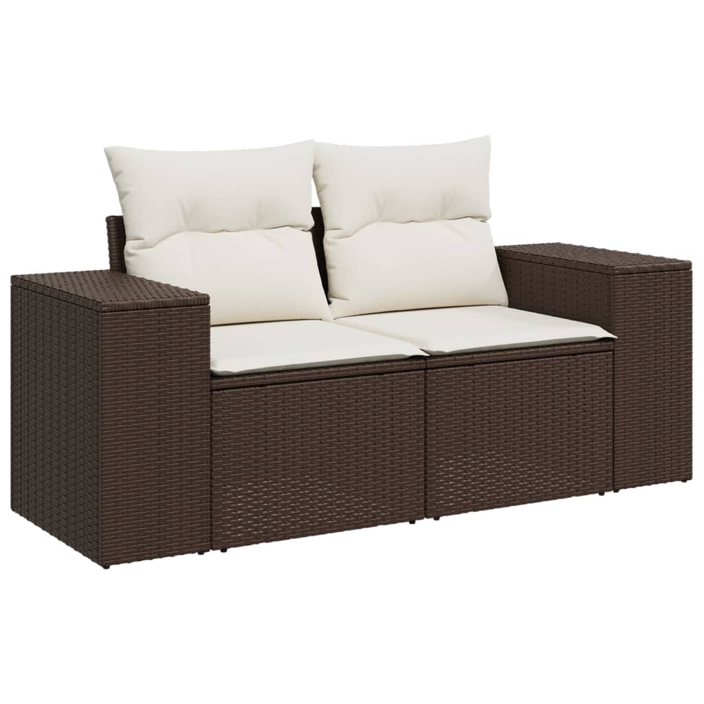 Sofasæt Til Haven 6 Dele Med Hynder Polyrattan Brun