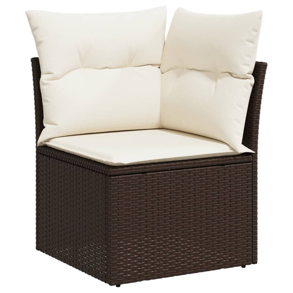 Sofasæt Til Haven 6 Dele Med Hynder Polyrattan Brun