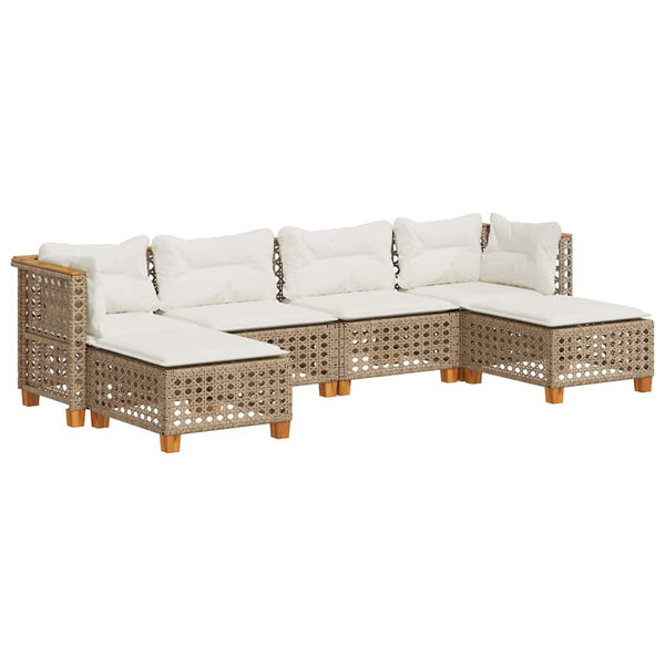 Sofasæt Til Haven 6 Dele Med Hynder Polyrattan