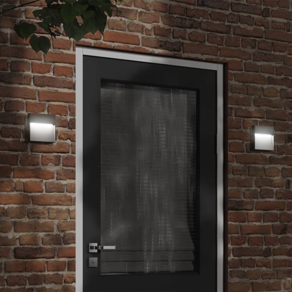 Udendørs Led-Væglamper 2 Stk. 3 W Sort
