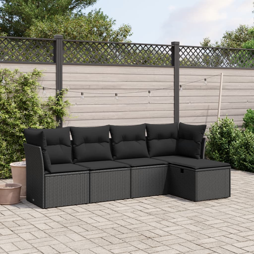 Sofasæt Til Haven 6 Dele Med Hynder Polyrattan Brun
