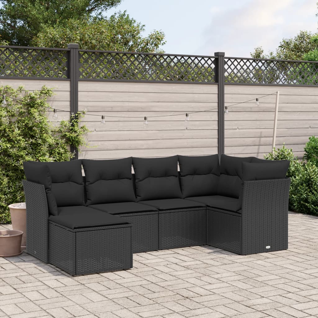 Sofasæt Til Haven 7 Dele Med Hynder Polyrattan Brun