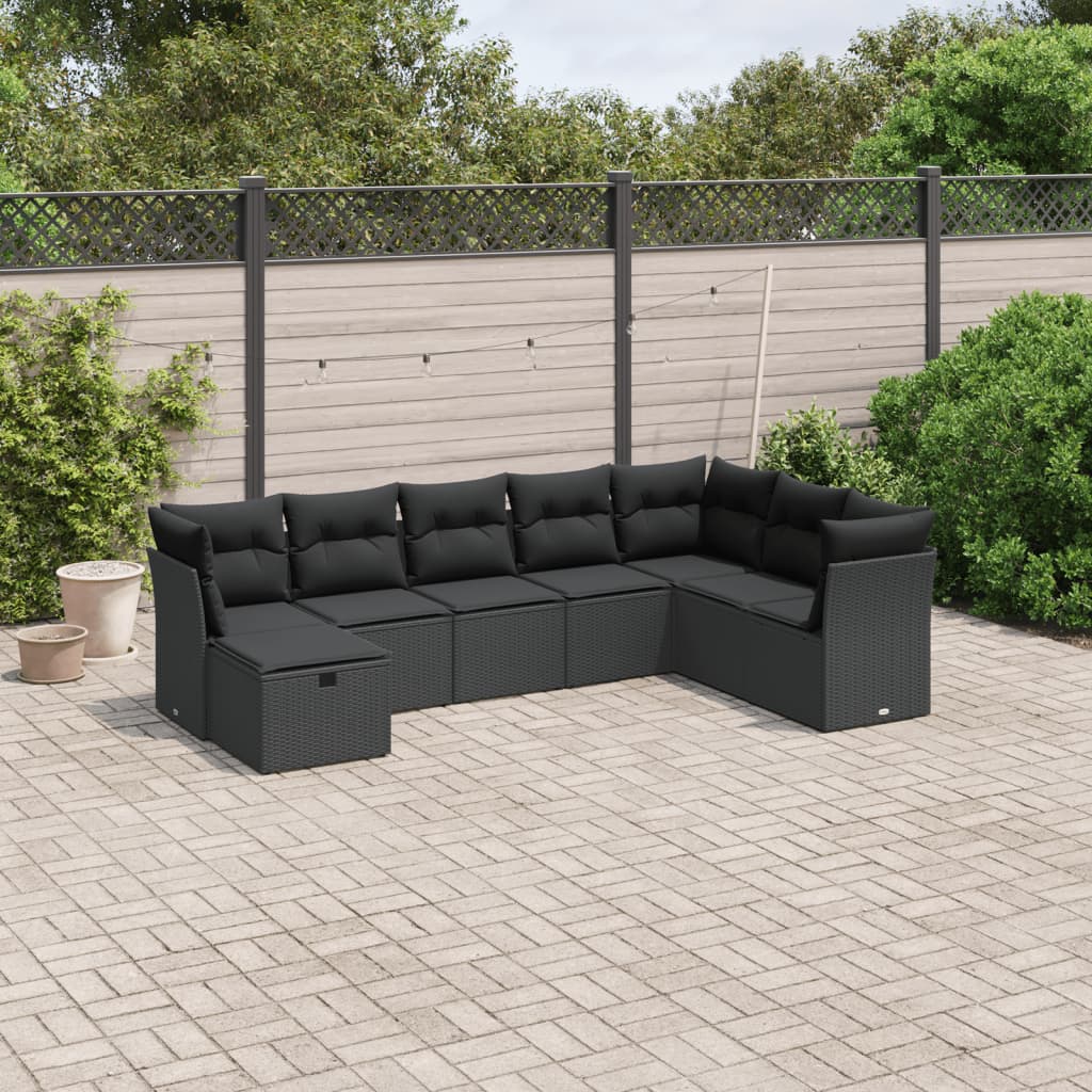 Sofasæt Til Haven 9 Dele Med Hynder Polyrattan Brun
