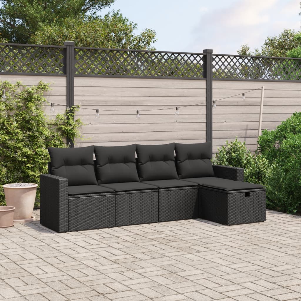 Sofasæt Til Haven 6 Dele Med Hynder Polyrattan Brun