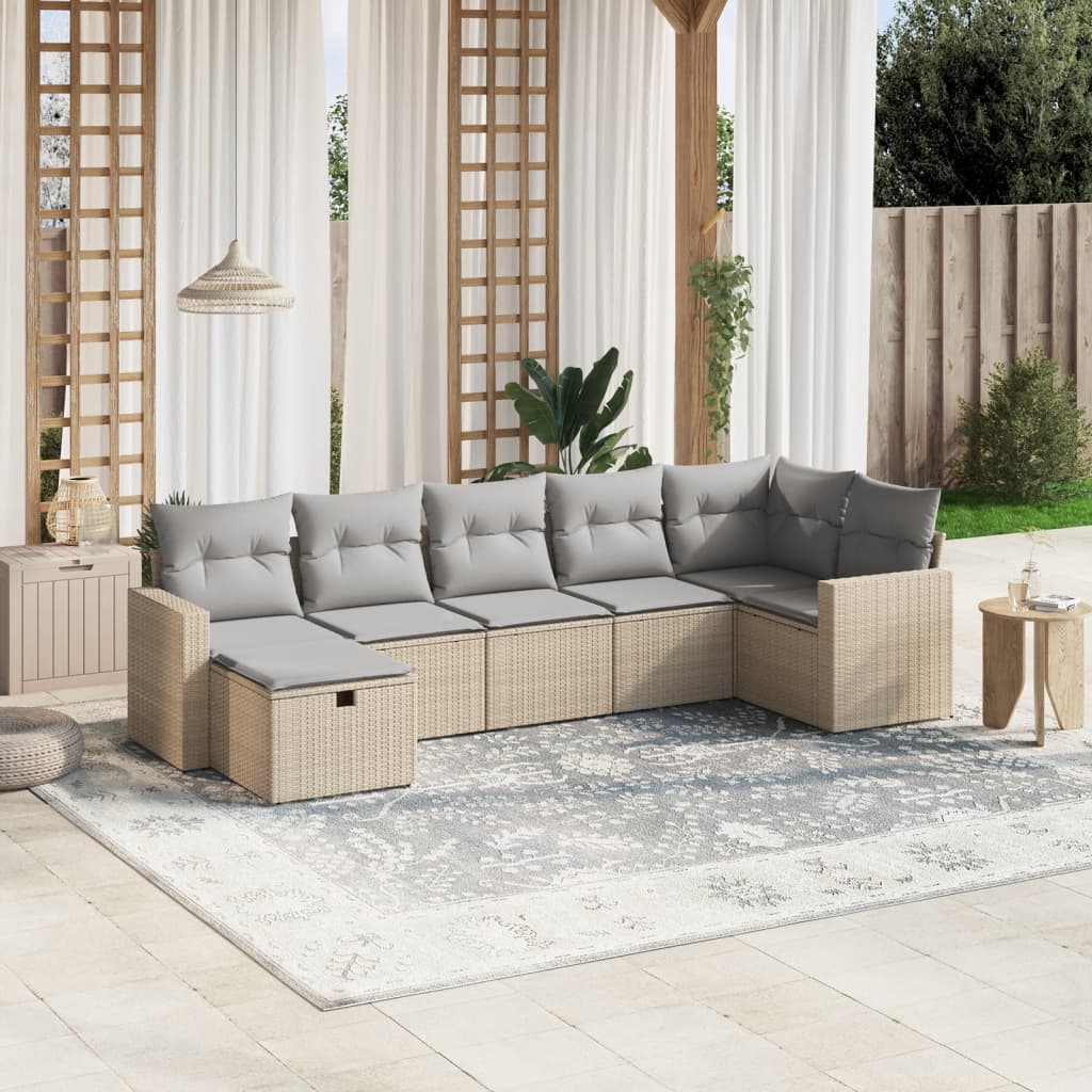 Sofasæt Til Haven 8 Dele Med Hynder Polyrattan Brun