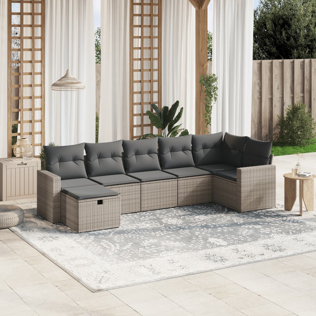 Sofasæt Til Haven 8 Dele Med Hynder Polyrattan Brun