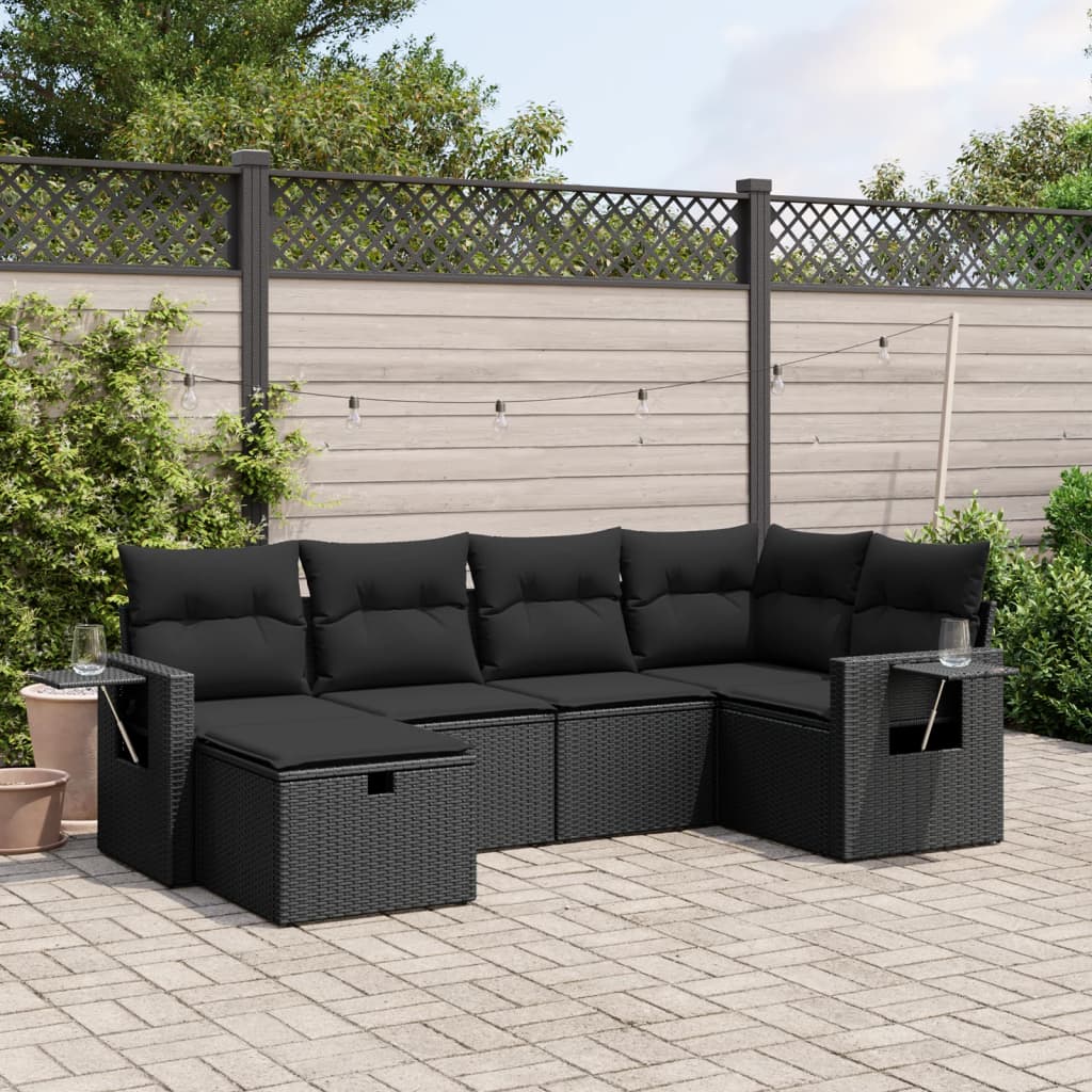 Sofasæt Til Haven 7 Dele Med Hynder Polyrattan Brun