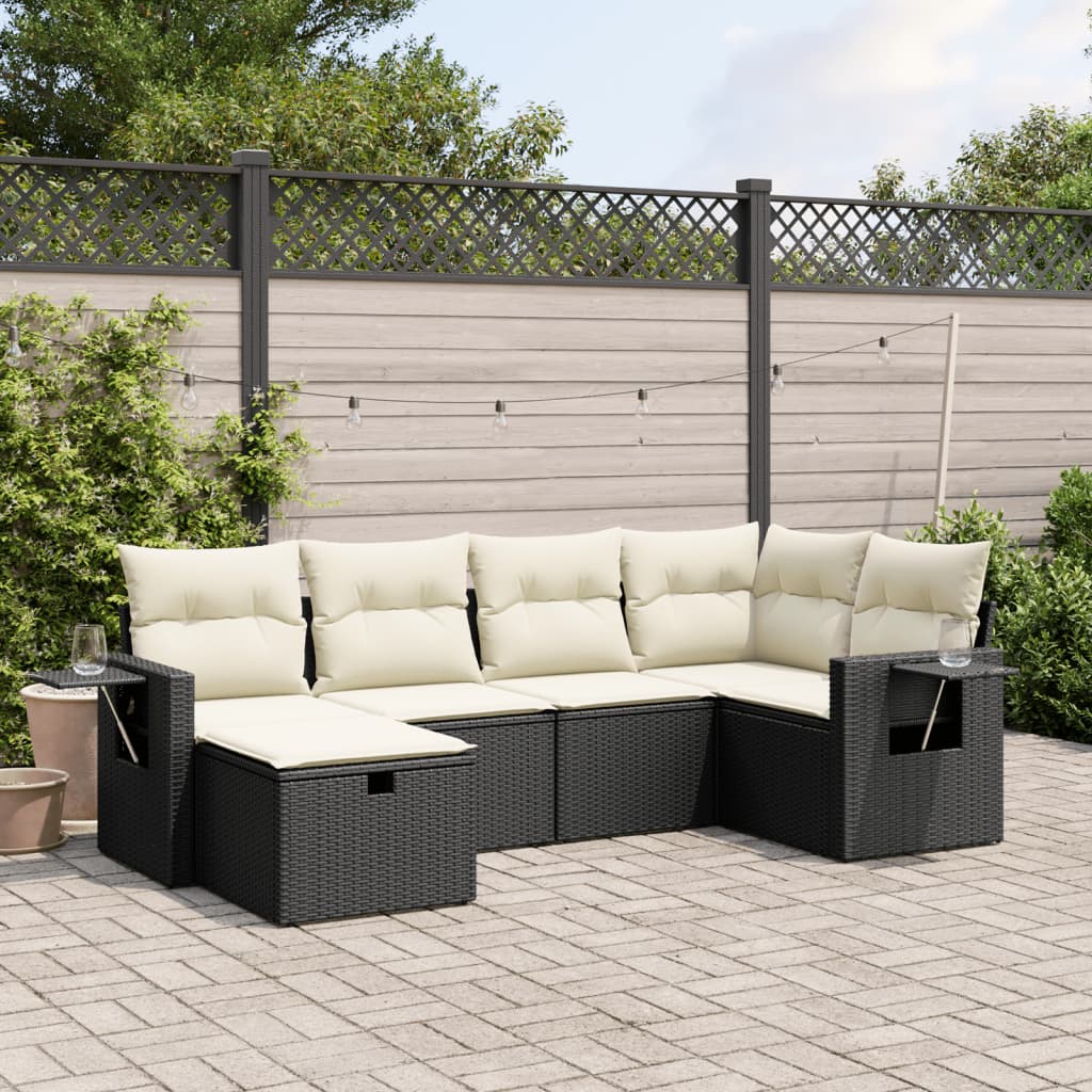 Sofasæt Til Haven 7 Dele Med Hynder Polyrattan Brun