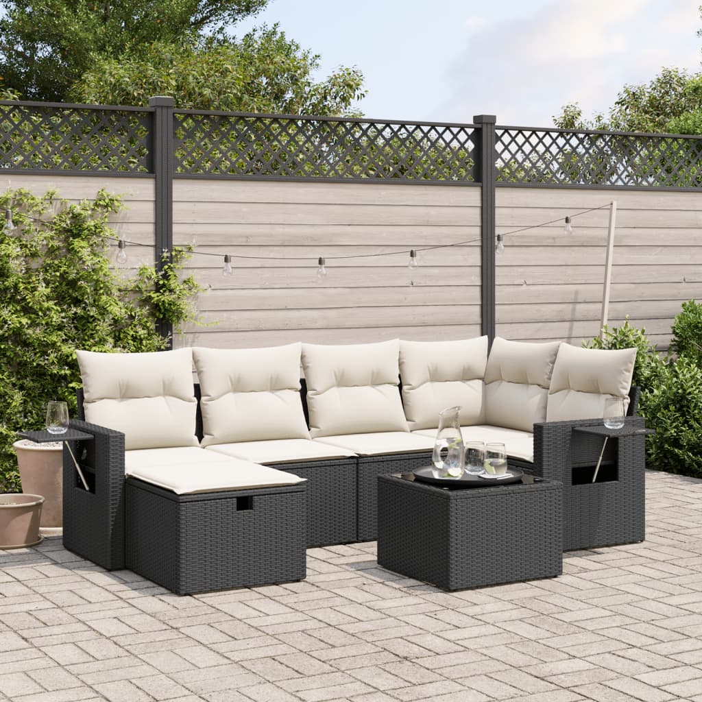 Sofasæt Til Haven 7 Dele Med Hynder Polyrattan Brun