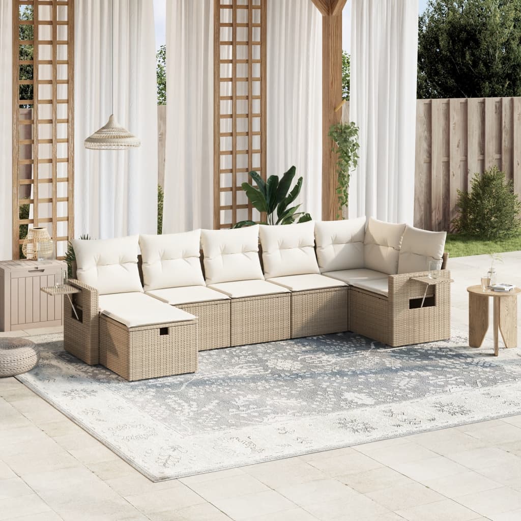 Sofasæt Til Haven 8 Dele Med Hynder Polyrattan Brun