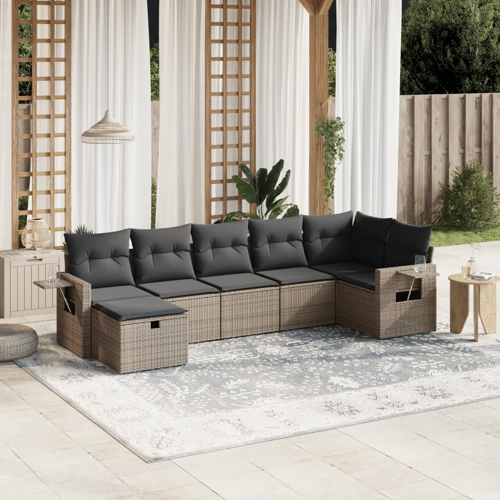 Sofasæt Til Haven 8 Dele Med Hynder Polyrattan Brun