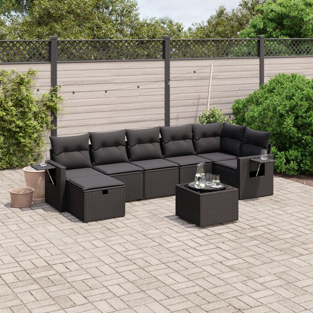 Sofasæt Til Haven 8 Dele Med Hynder Polyrattan Brun