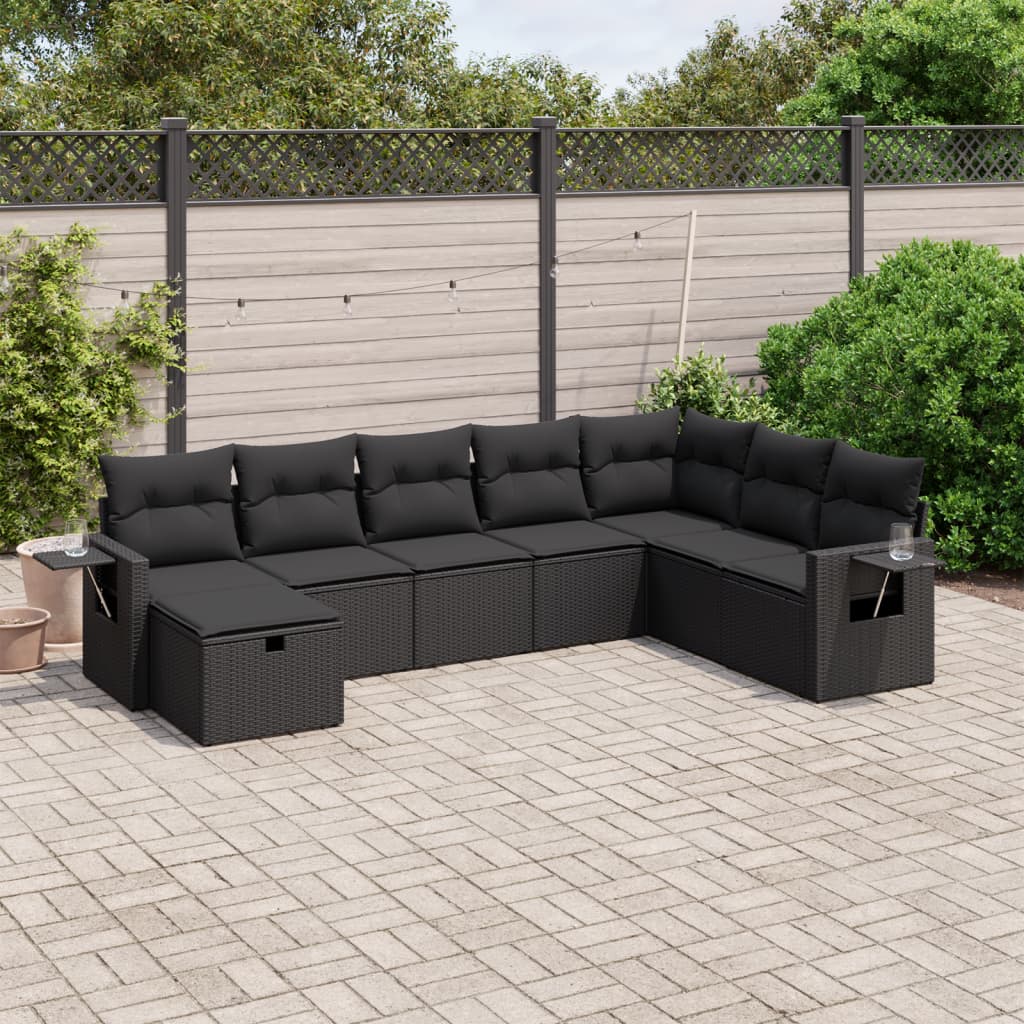 Sofasæt Til Haven 9 Dele Med Hynder Polyrattan Brun