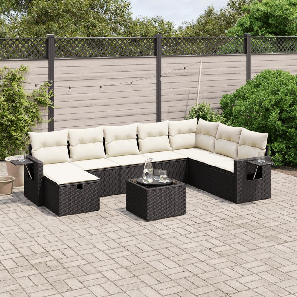 Sofasæt Til Haven 9 Dele Med Hynder Polyrattan Brun