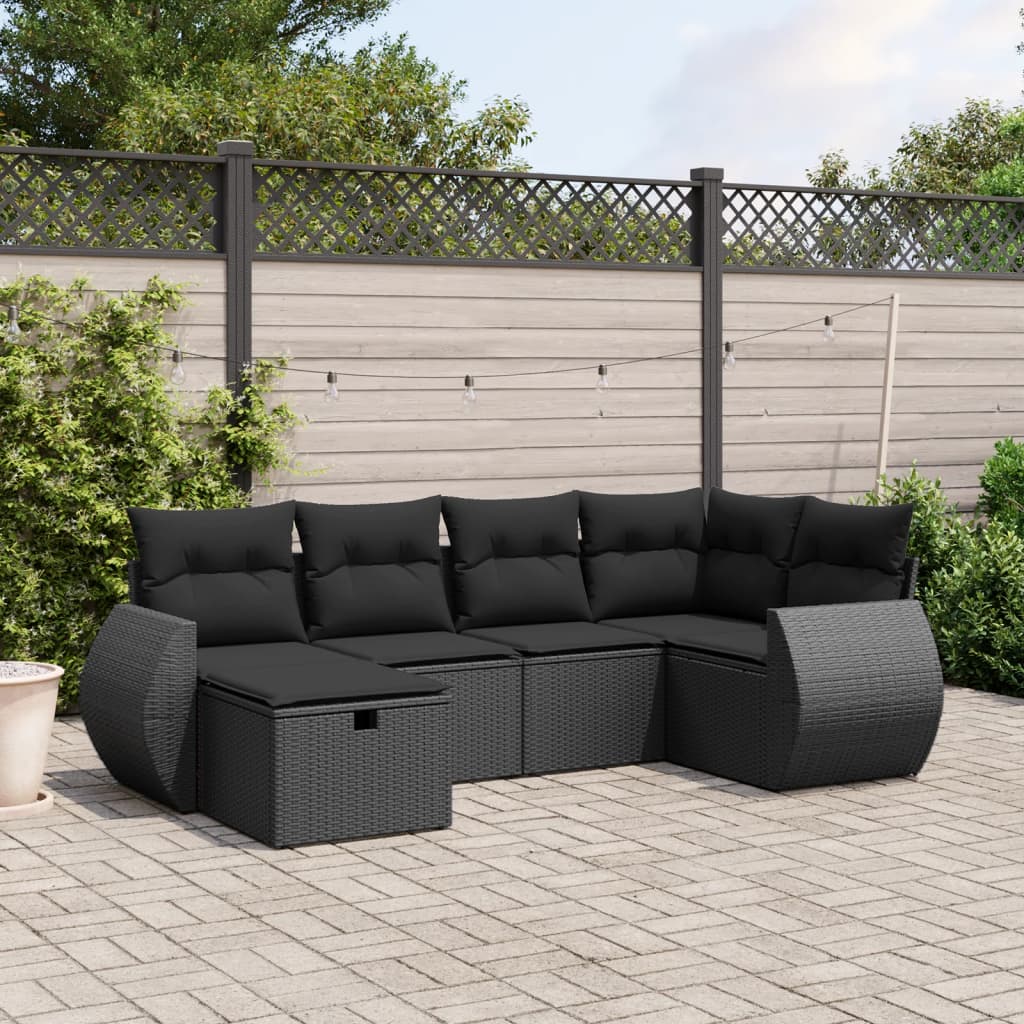 Sofasæt Til Haven 7 Dele Med Hynder Polyrattan Brun