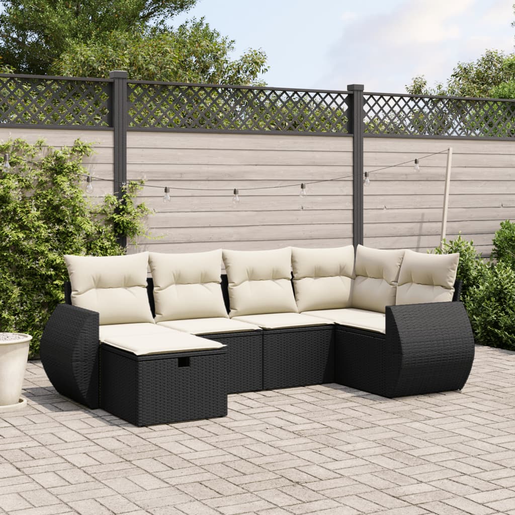 Sofasæt Til Haven 7 Dele Med Hynder Polyrattan Brun