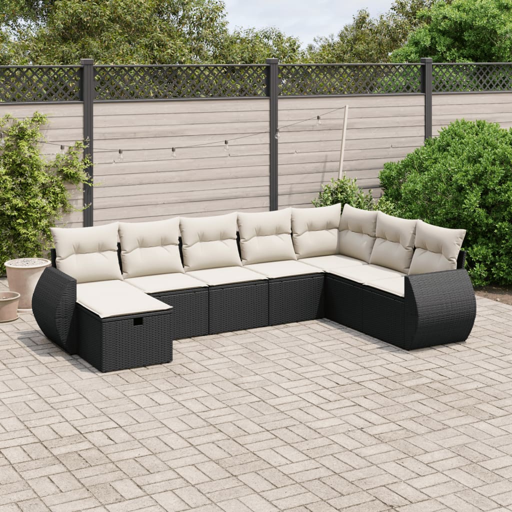 Sofasæt Til Haven 9 Dele Med Hynder Polyrattan Brun