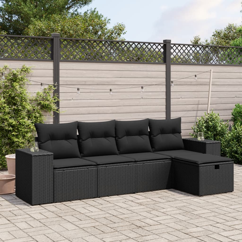 Sofasæt Til Haven 6 Dele Med Hynder Polyrattan Brun