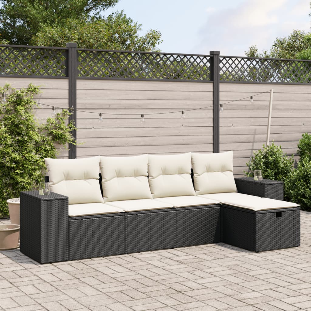 Sofasæt Til Haven 6 Dele Med Hynder Polyrattan Brun