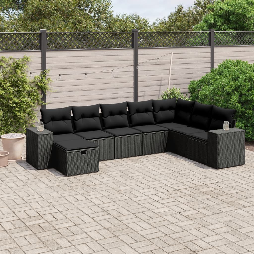 Sofasæt Til Haven 9 Dele Med Hynder Polyrattan Brun