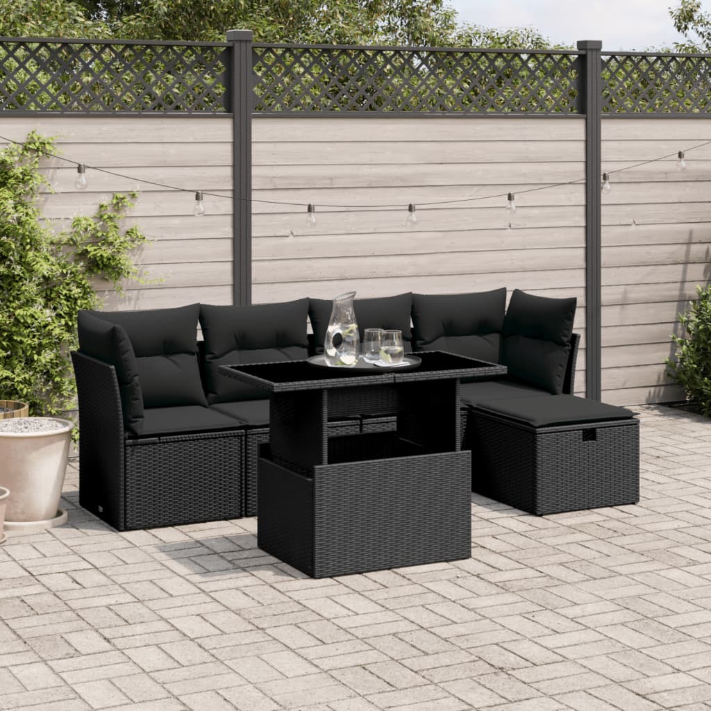 Sofasæt Til Haven 6 Dele Med Hynder Polyrattan