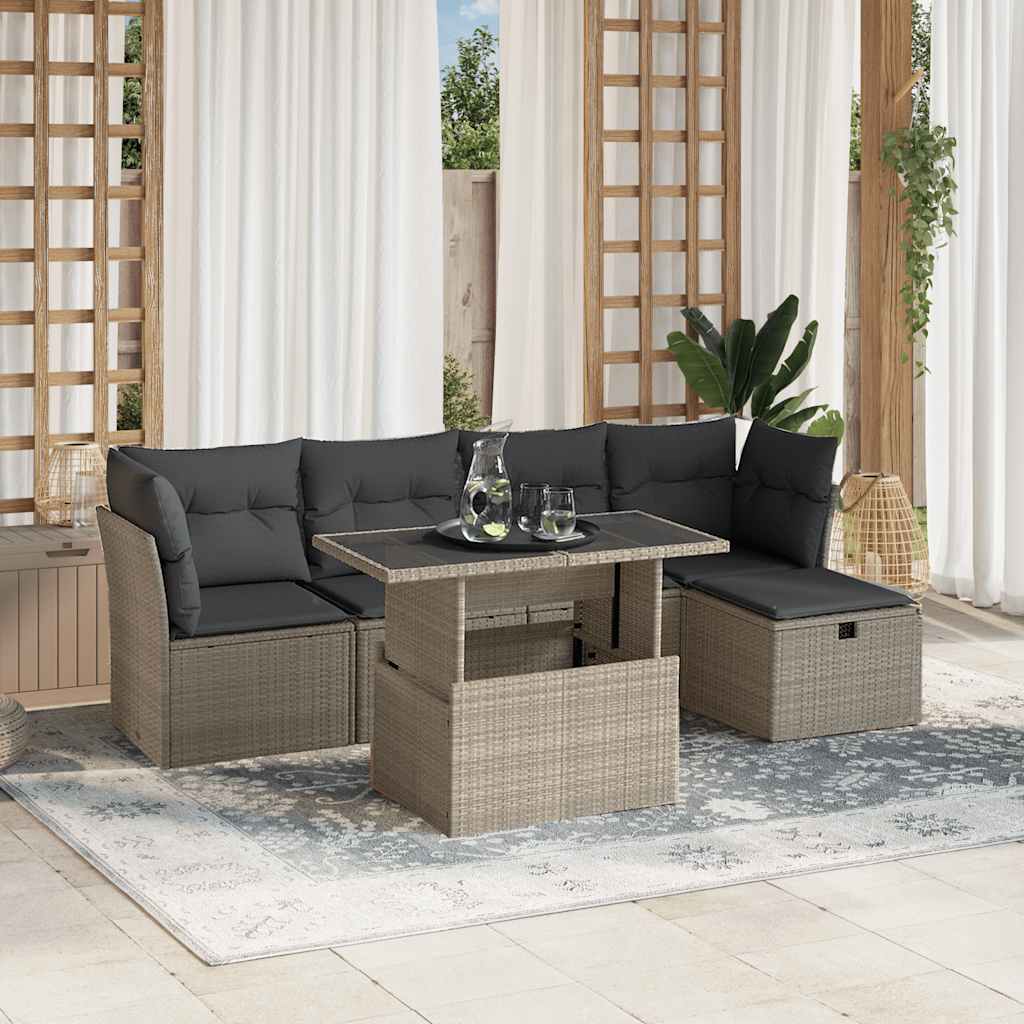 Sofasæt Til Haven 6 Dele Med Hynder Polyrattan