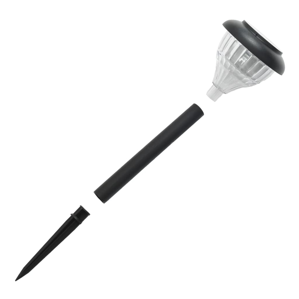 Solcellelamper Med Jordspyd 4 Stk. Rgb-Farver Varmt Hvidt Lys Varm Hvid