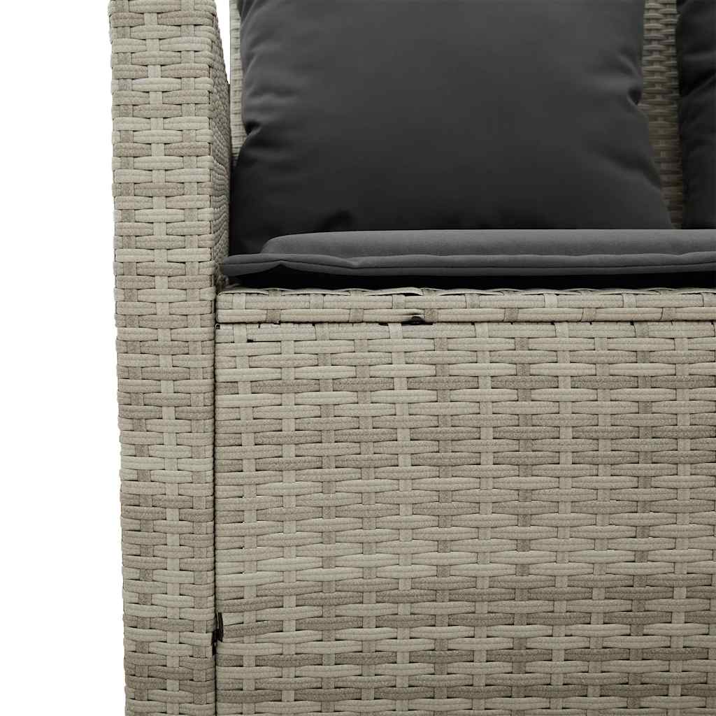 2-Personers Sofa Med Hynder Og Bord Polyrattan