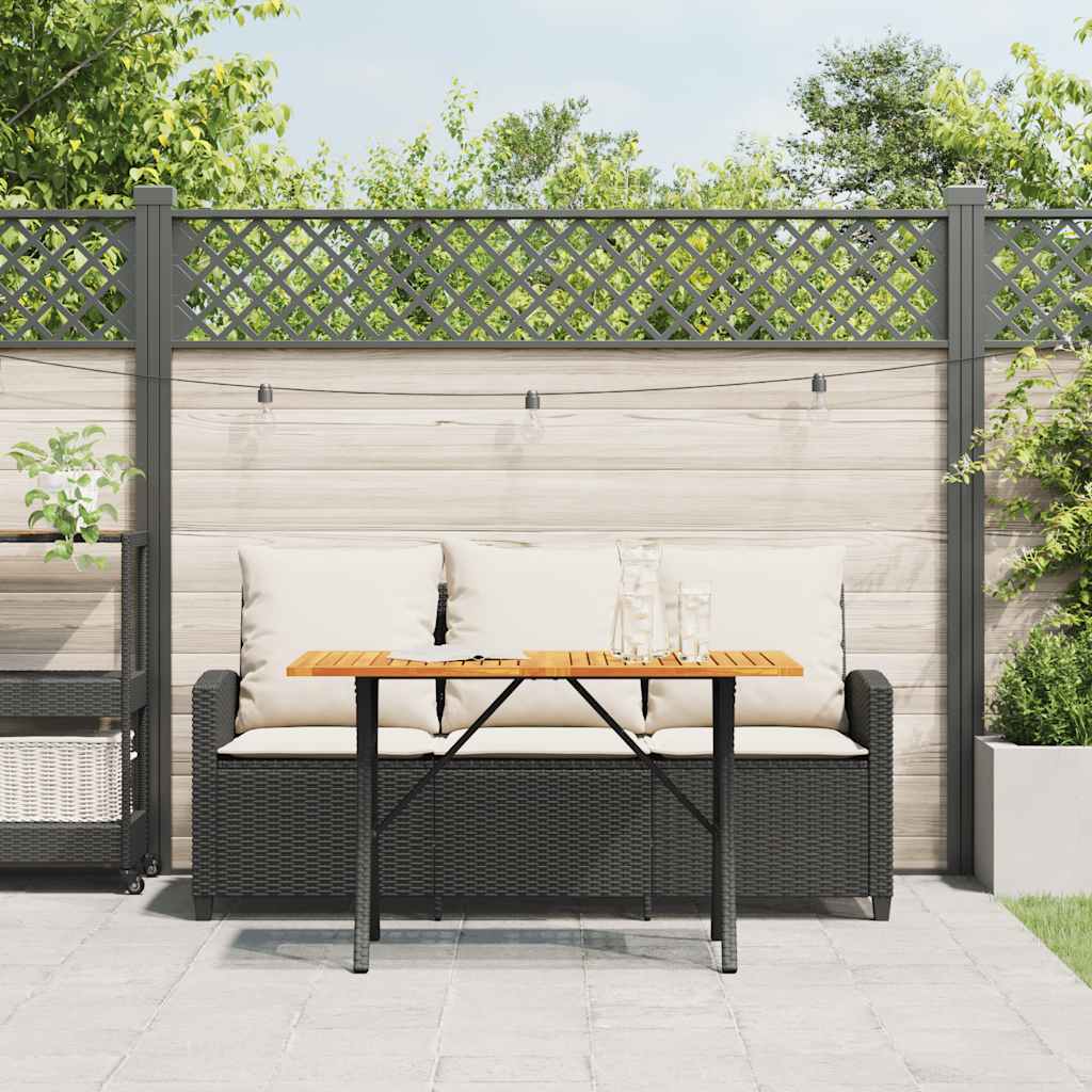 3-Personers Sofa Med Hynder Og Bord Polyrattan