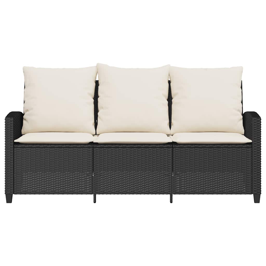 3-Personers Sofa Med Hynder Og Bord Polyrattan