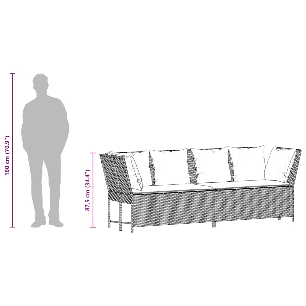 Havesofa Med Hynder Polyrattan